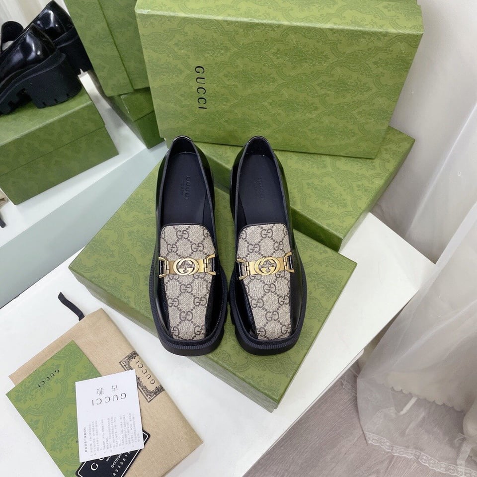 Gucci Ladies Interlocking Double G Loafers 670417 Dksm0 1063 view 6