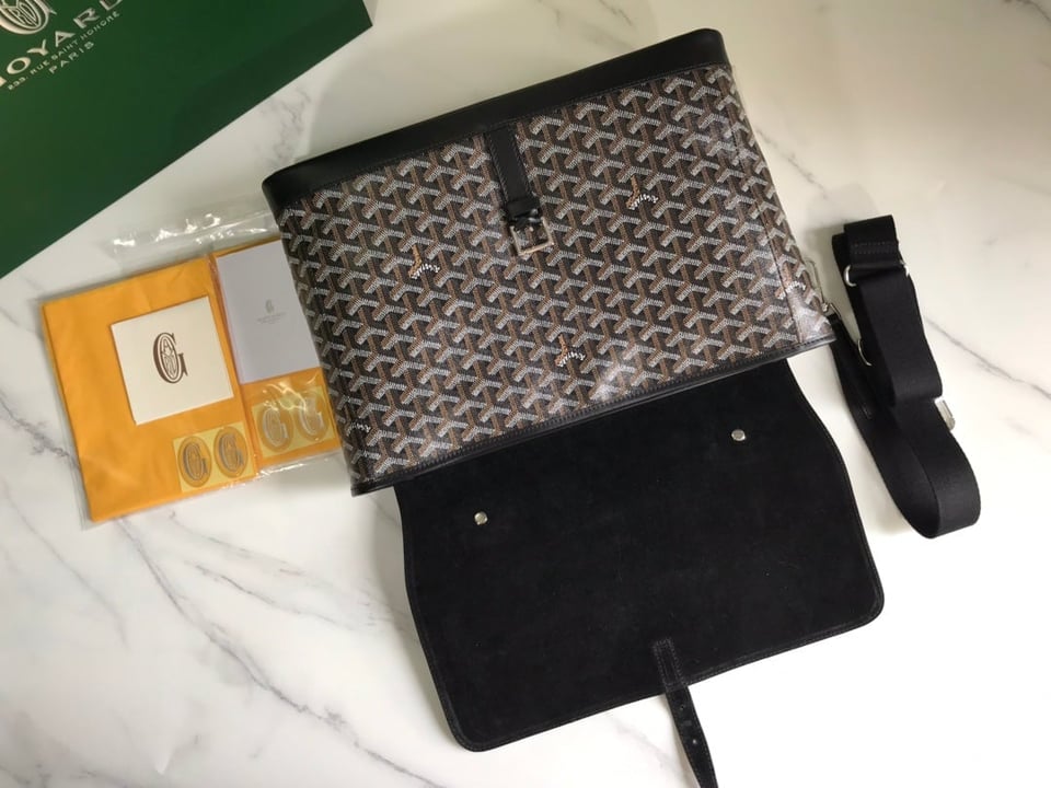 Goyard Citadin Bag 38Cm Black Canvas view 9