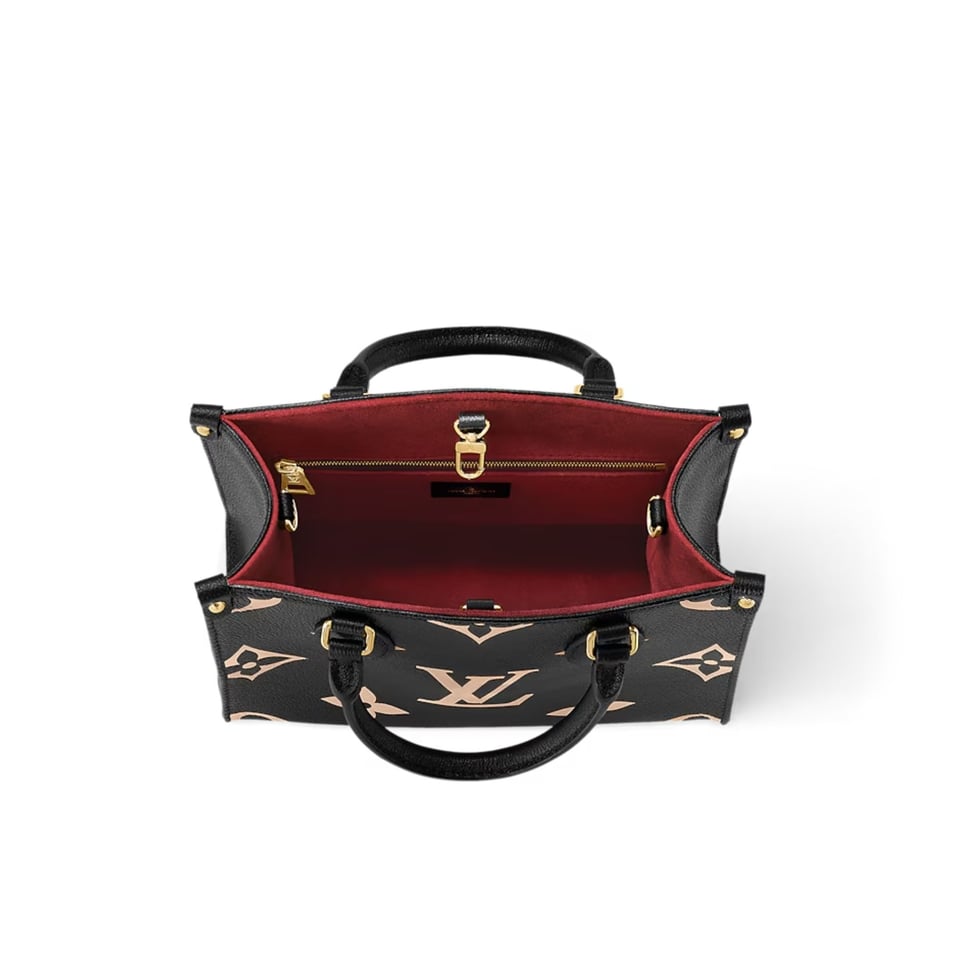 Louis Vuitton OnTheGo PM Bicolor Monogram Empreinte Leather M45659 Black 25cm view 4