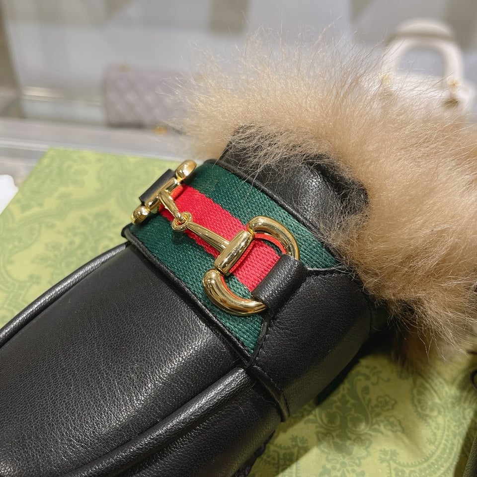 Gucci Men’S Slipper With Horsebit Black view 5
