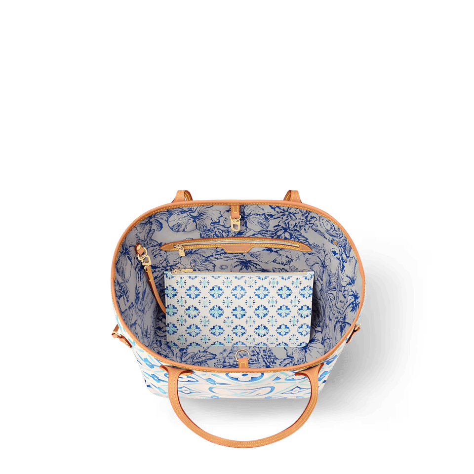 Louis Vuitton LV Digital Exclusive Neverfull MM Tote Bag Lagoon Blue 31cm M11263 view 4