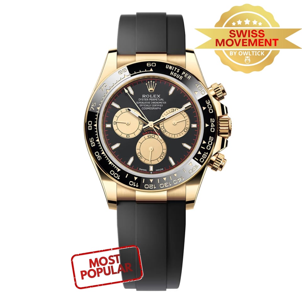 [Superclone] Rolex Daytona 40 mm Intense Black and Champagne Colour Dial 126518LN