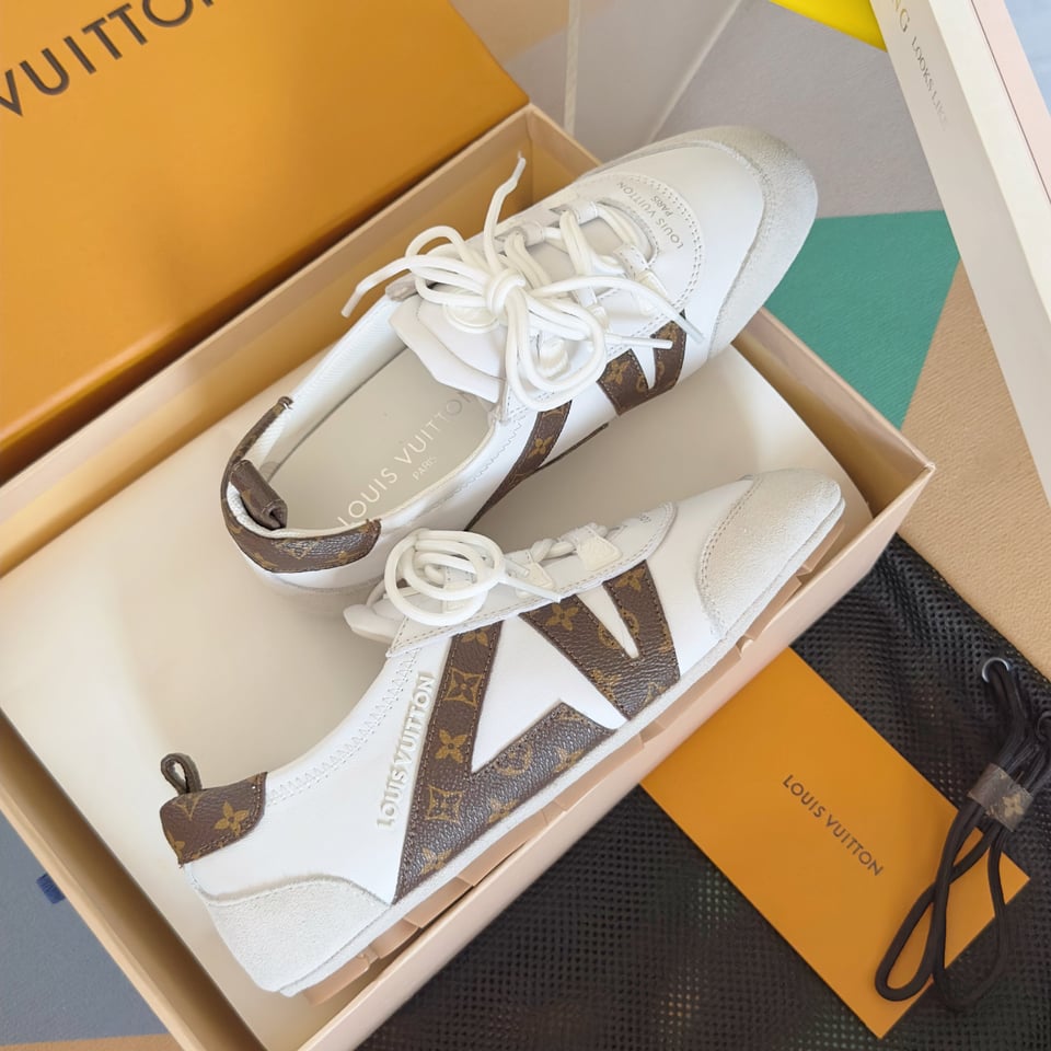 Louis Vuitton Sneakerina Monogram White – Women’s Ballet-Inspired Slim Sneakers view 3