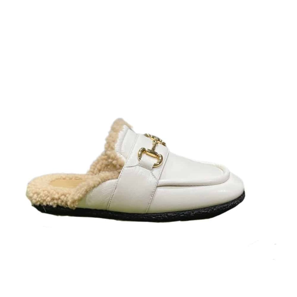 Gucci Women’S Mule With Horsebit White