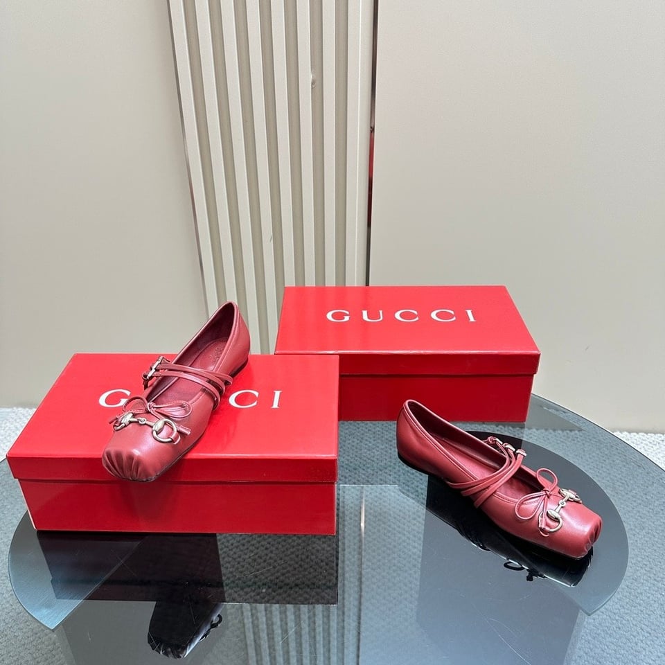 Gucci Women’S Horsebit Ballet Flat Sacchetto Red 821219 Aaea4 6207 view 6