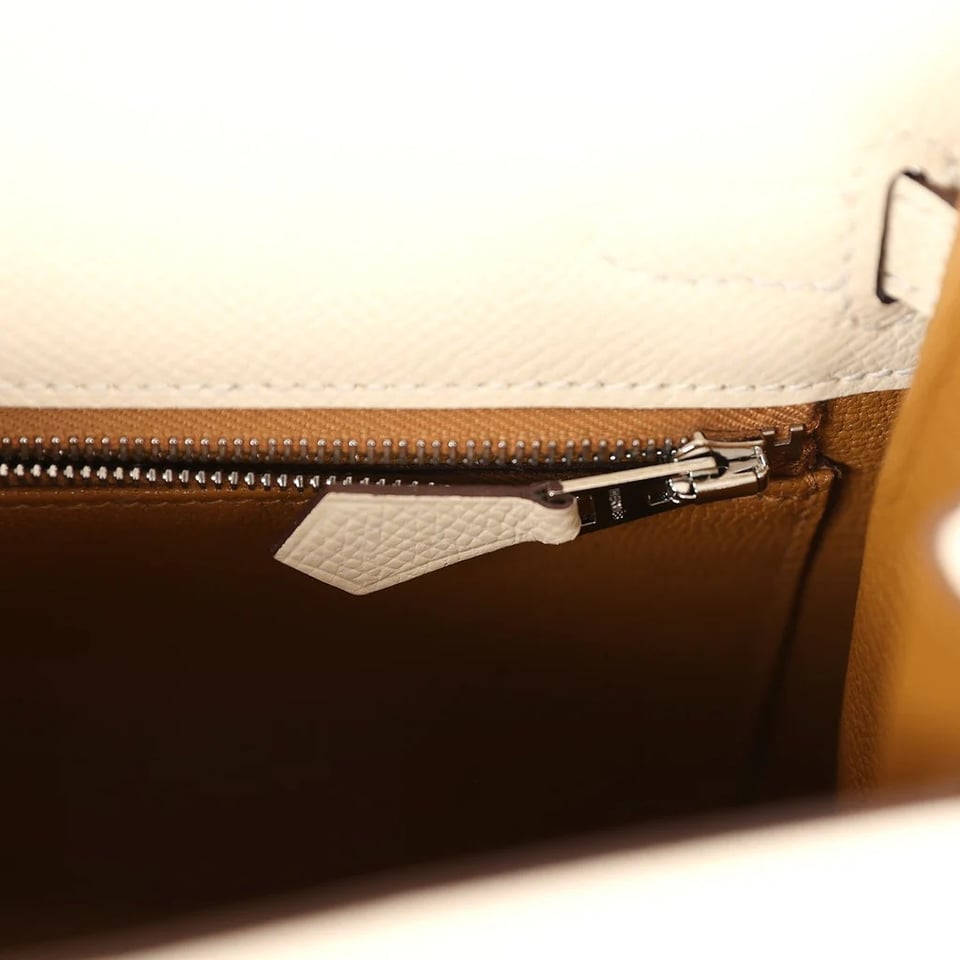 Hermes Kelly 25 Bag In Nata Verso Epsom Leather For Women 25cm/10in view 4