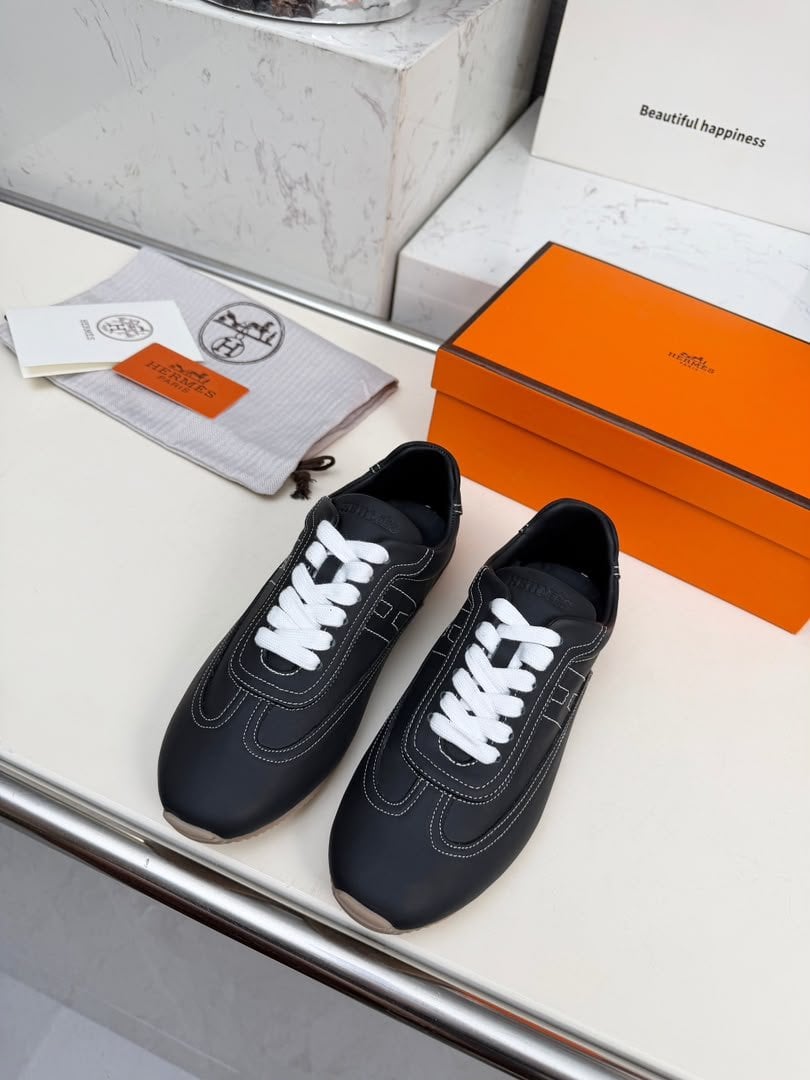 Hermes Master Sneakers Noir Color Calfskin H261009Z view 9