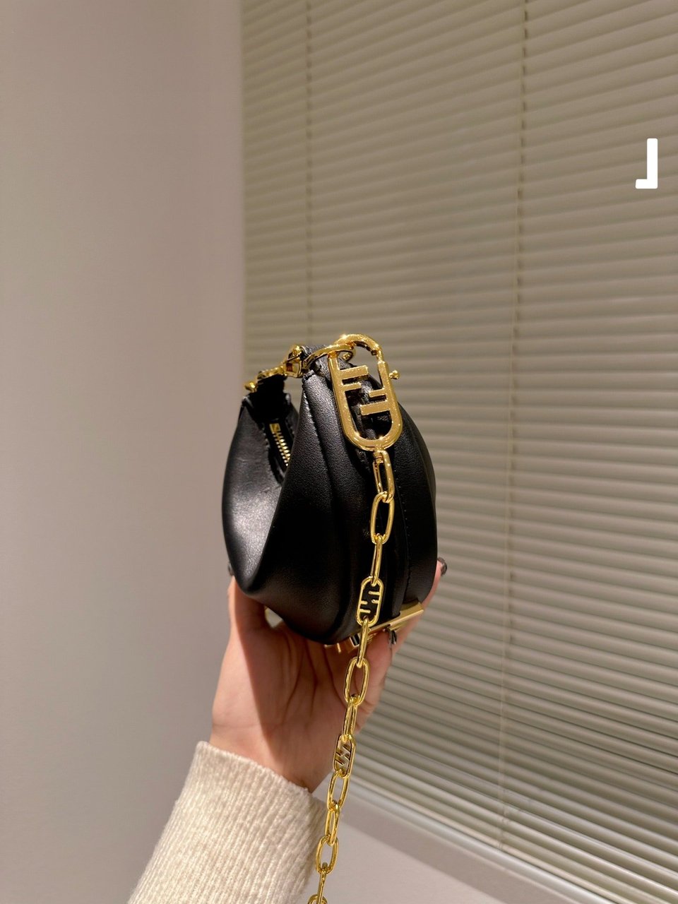 Fendi Nano Fendigraphy Black Leather Charm 19Cm 7As089A5Dyf1Hej view 6
