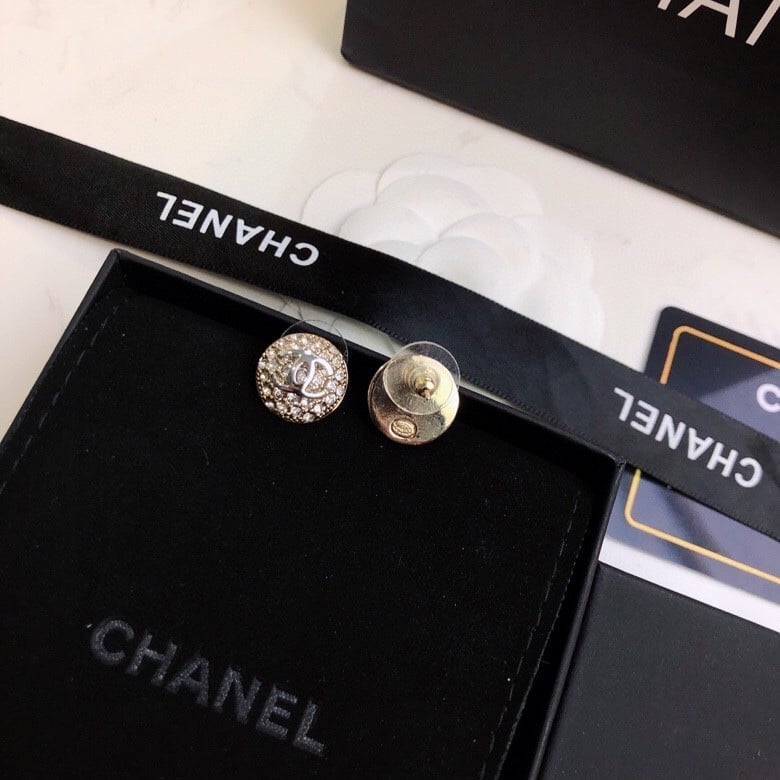 Chanel Button Earrings view 7