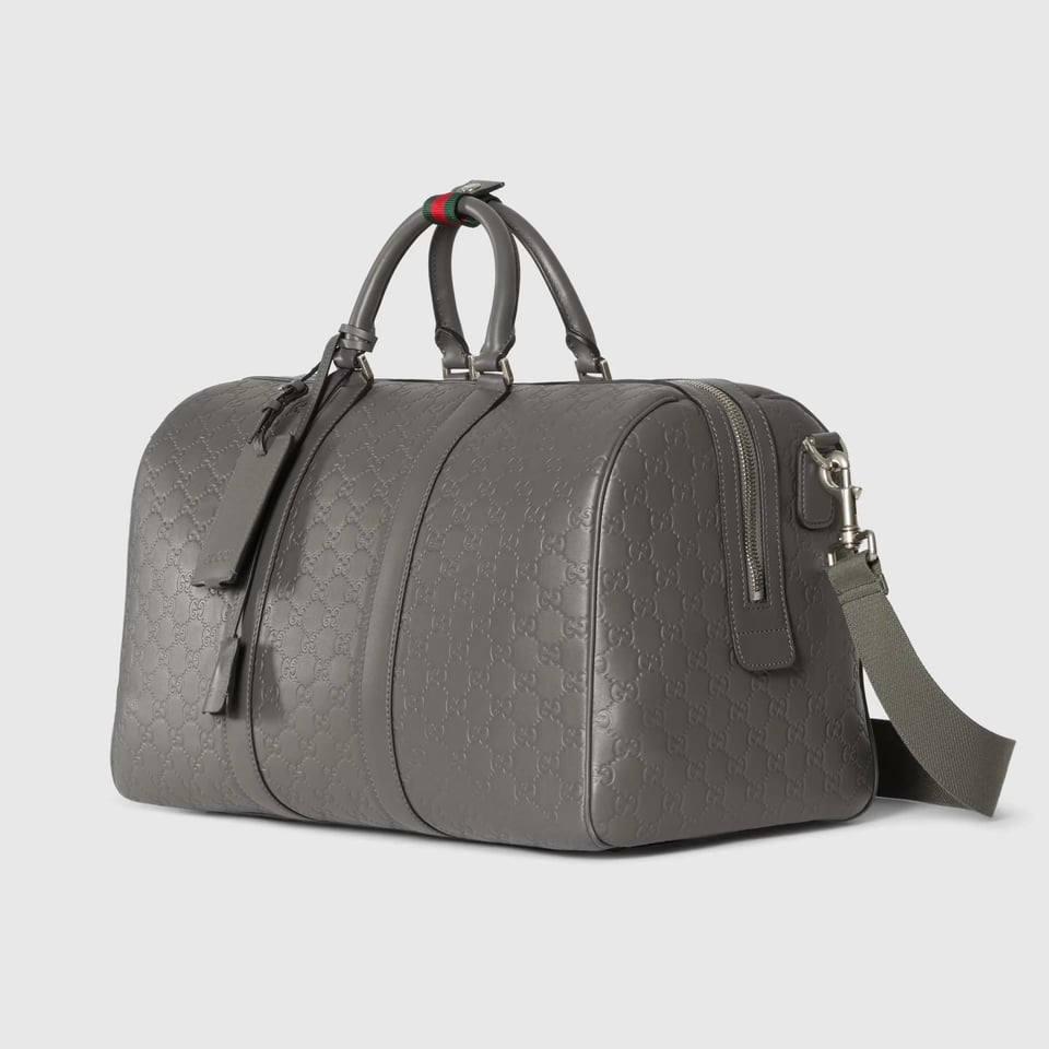 Gucci GG Emblem Medium Duffle Bag Grey 45cm/29in view 3