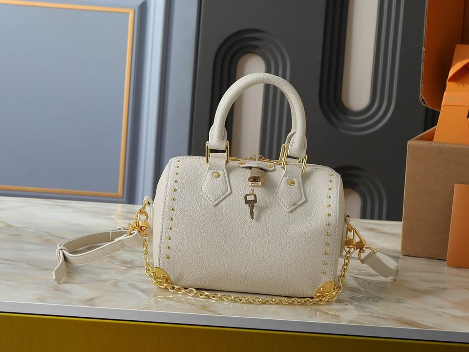 Louis Vuitton Speedy Trunk Almond Calfskin 20.5cm M29876 view 7