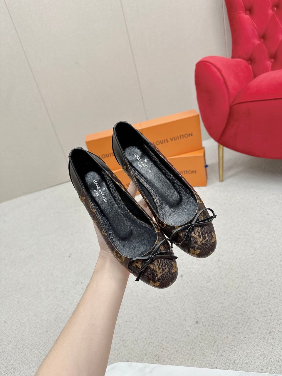 Louis Vuitton Joy Ballerina Flats Monogram Brown view 3