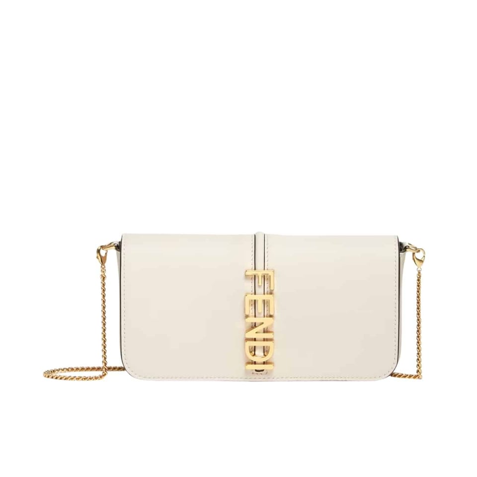 Fendi Fendigraphy Wallet On Chain White 21Cm view 2