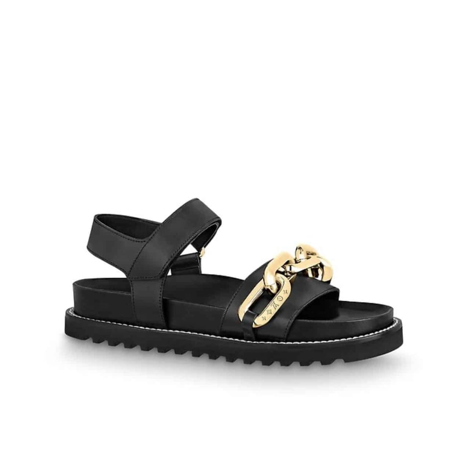Louis Vuitton Paseo Flat Comfort Sandal Black A8Vrz view 2