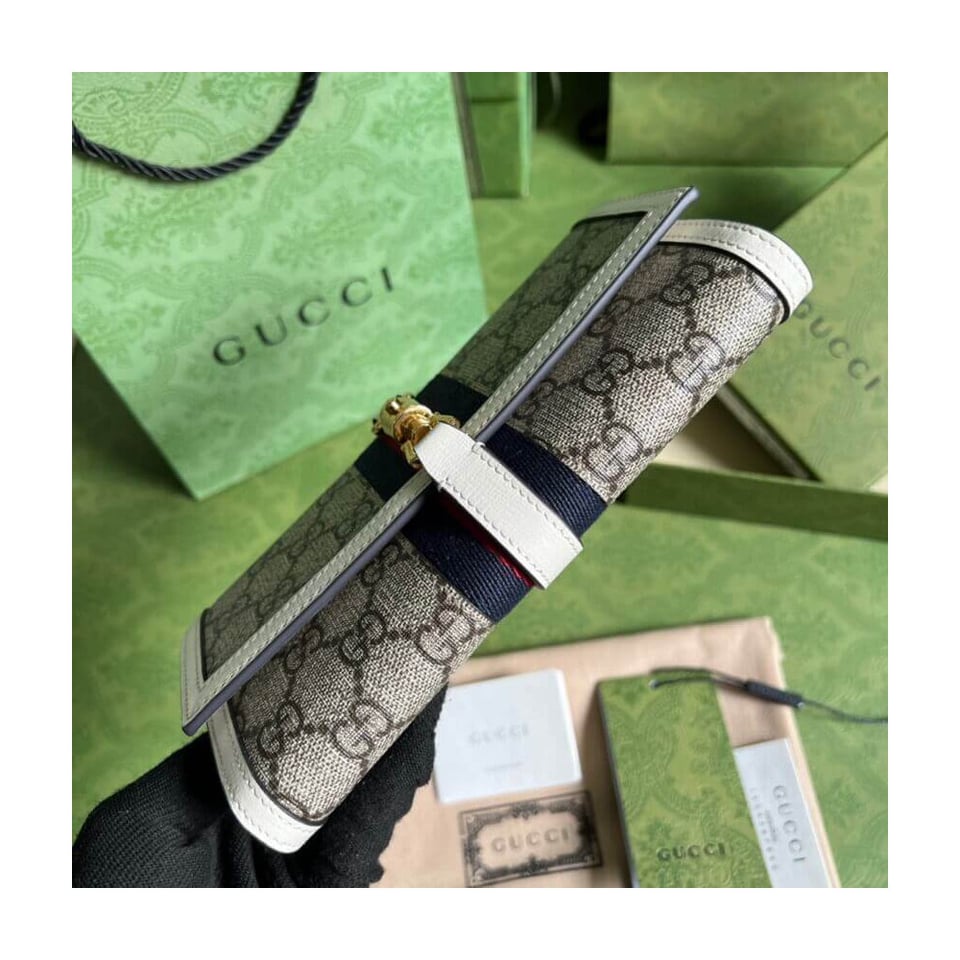 Gucci Jackie 1961 Chain Wallet White 19cm view 5