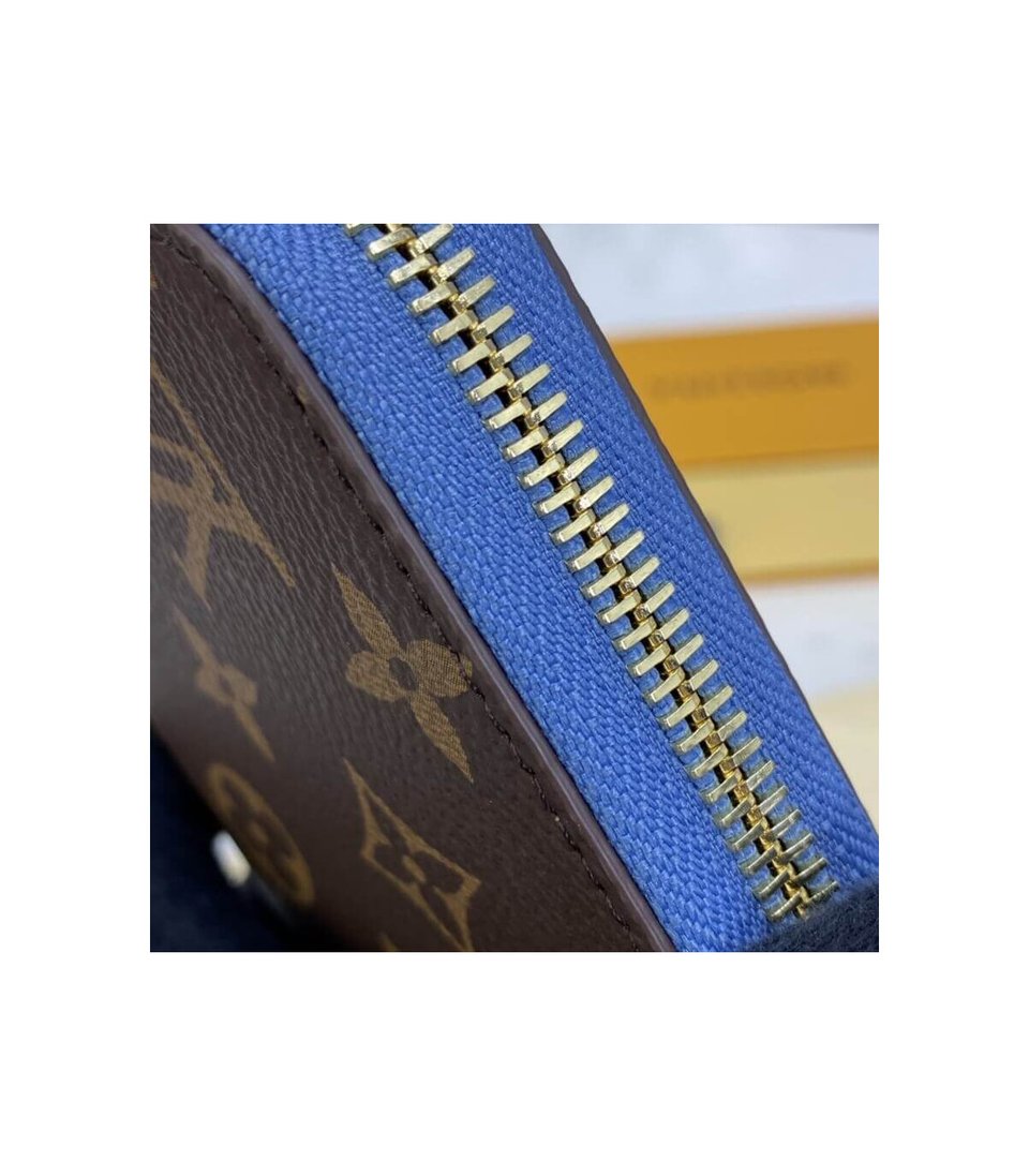 Louis Vuitton Monogram Zippy Wallet Blue view 7