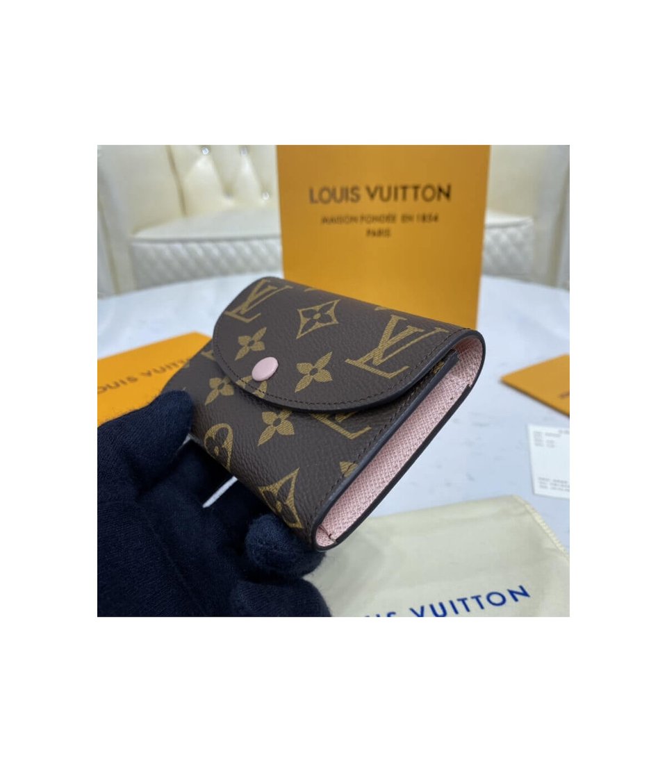 Louis Vuitton Monogram Canvas Rosalie Coin Purse Pink view 4