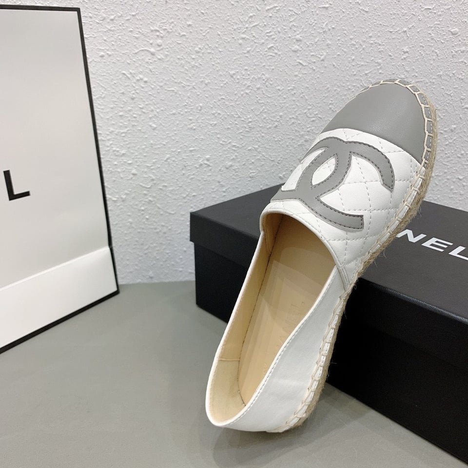 Chanel Cc Espadrilles White Gray view 6
