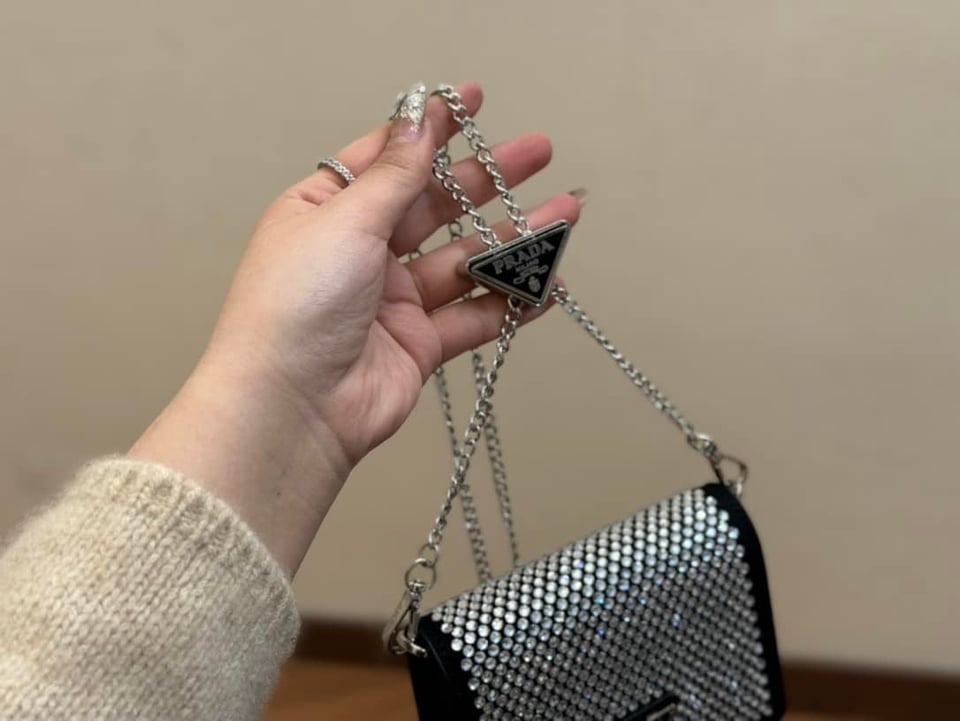 Prada Cardholder With Shoulder Strap And Crystals 13Cm view 8