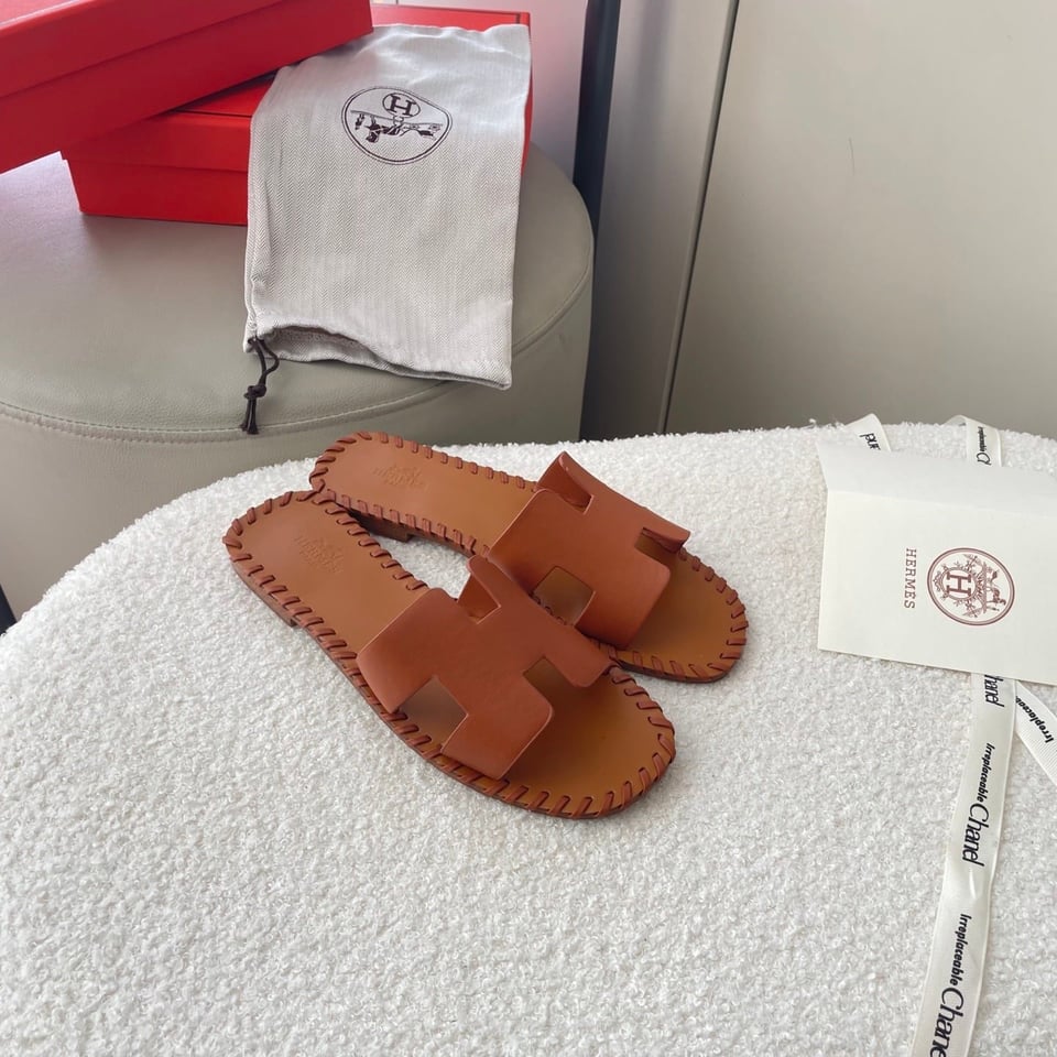 Herm?S Oran Sandals Stitching In Brown view 3
