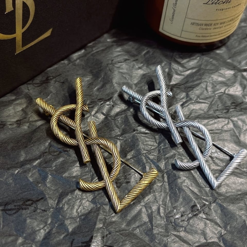 Saint Laurent Ysl Brooch Silver view 5