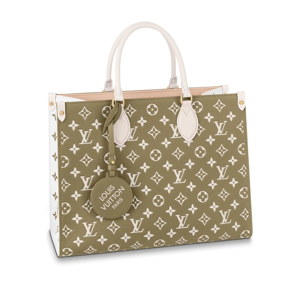 Louis Vuitton Onthego MM Tote Monogram Empreinte ‘Kaki Beige’ 35cm view 2