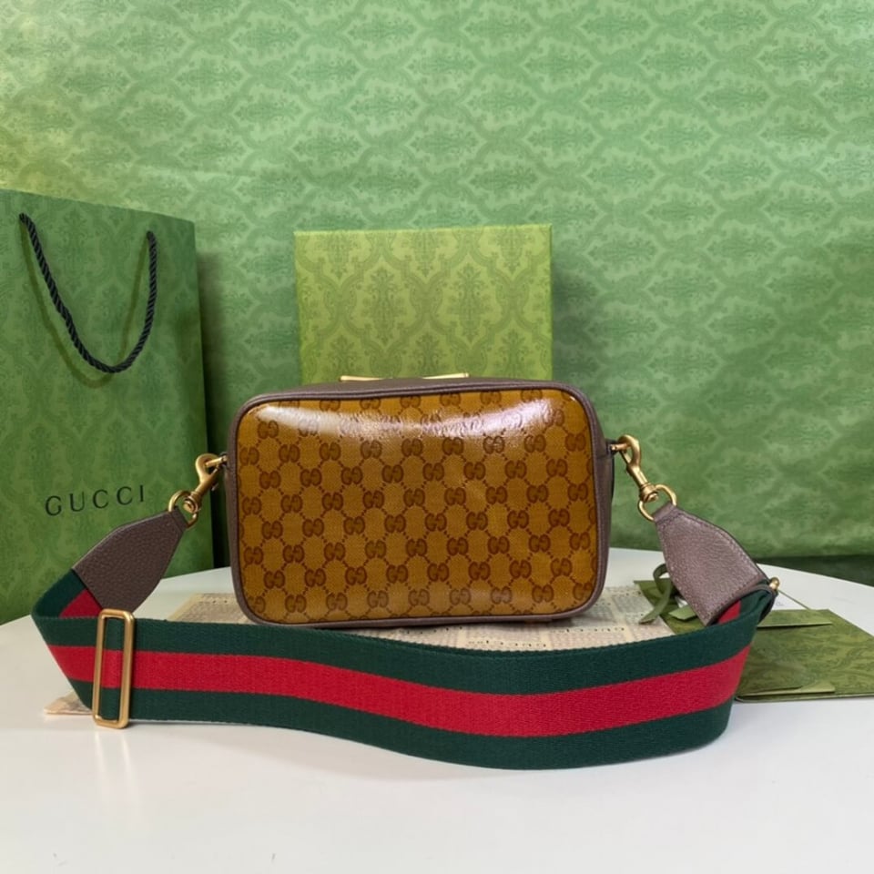 adidas x Gucci Small Shoulder Bag in GG Crystal Canvas view 8