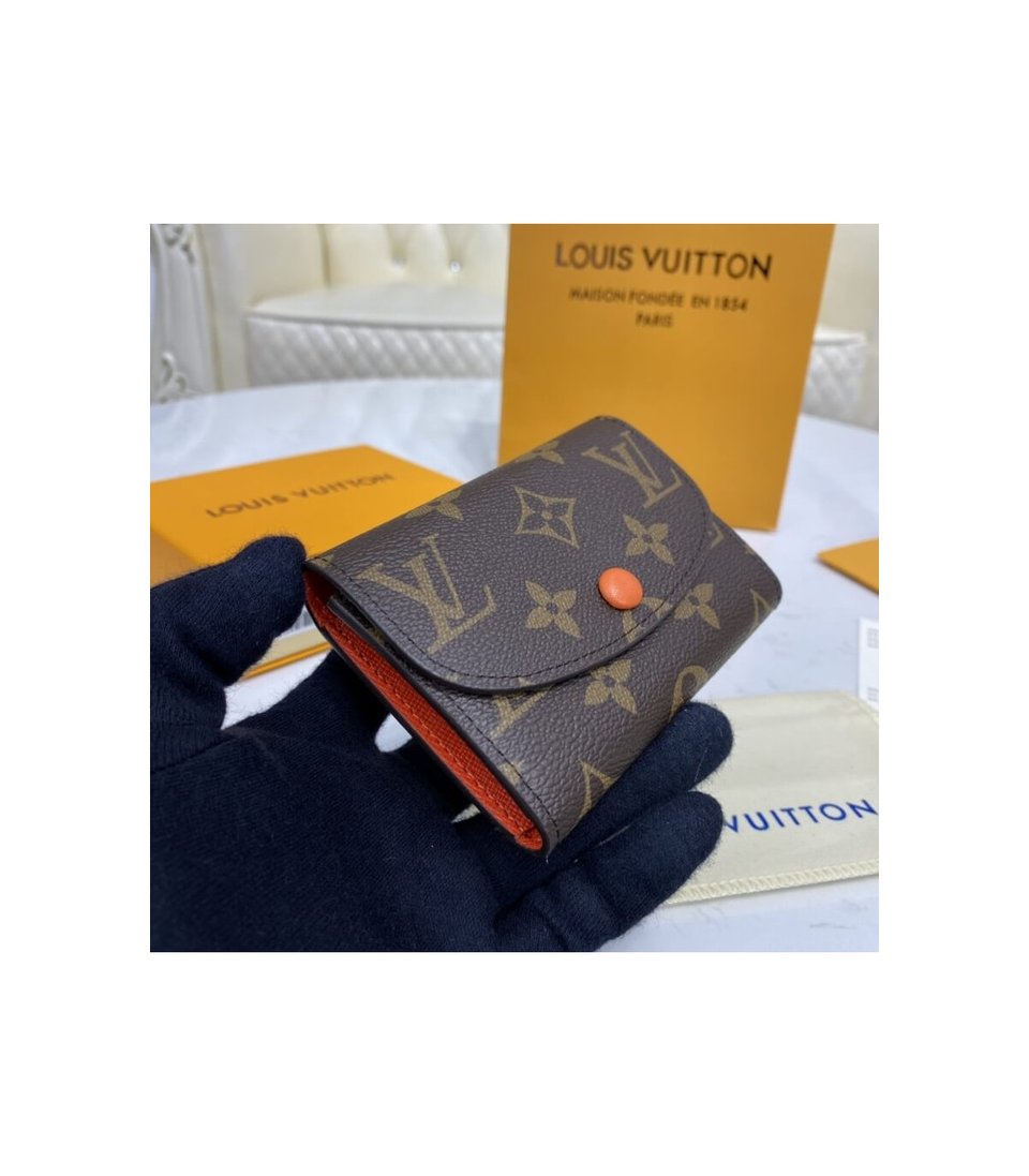 Louis Vuitton Monogram Canvas Rosalie Coin Purse Orange view 3
