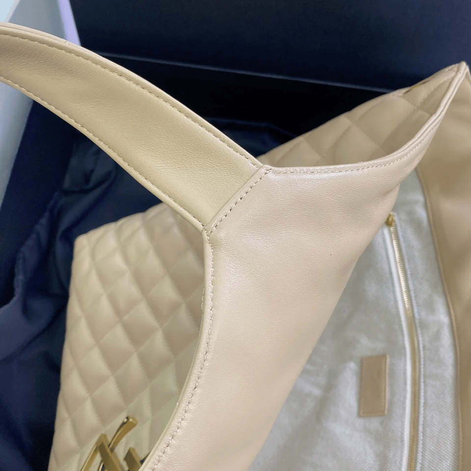 Saint Laurent Icare Maxi Shopping Bag In Quilted Beige 58Cm view 4