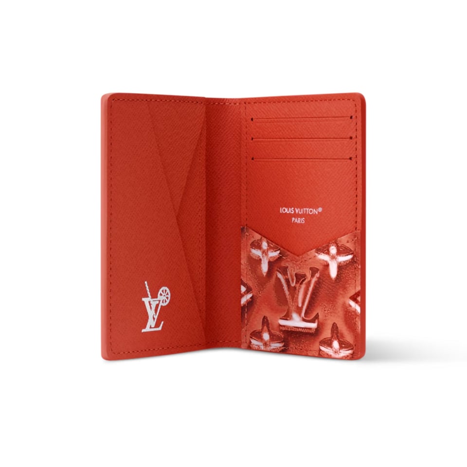 Louis Vuitton Pocket Organizer – Frozen Grenadine Red 7.6cm/3in M28624 view 3