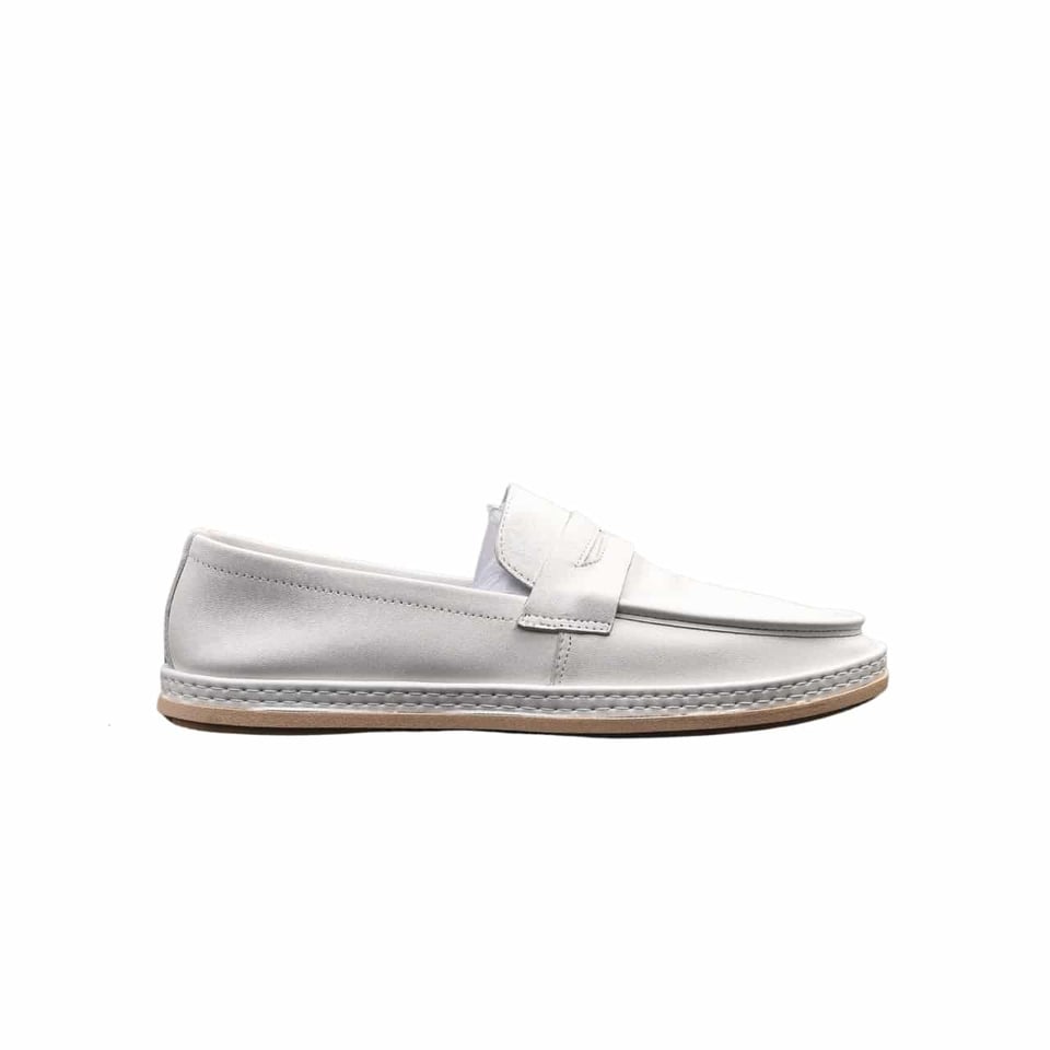 Prada Men’S Flat Loafers Leather White view 2