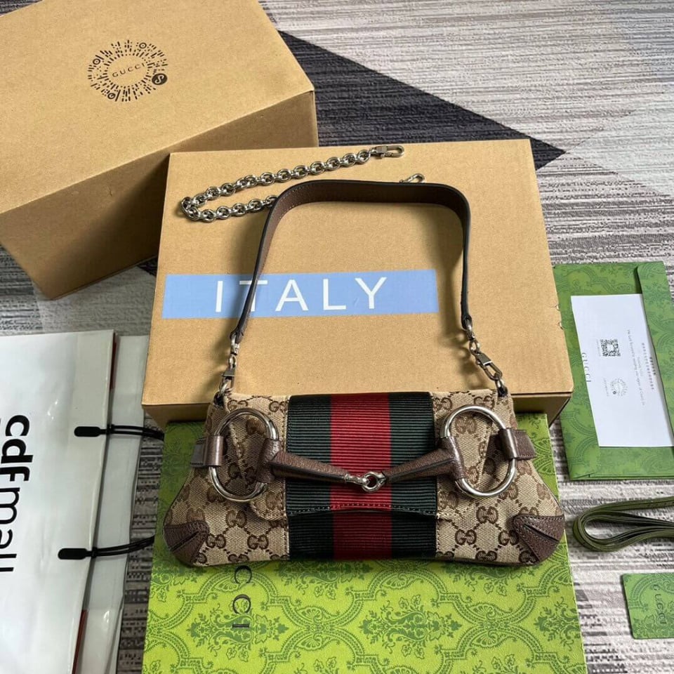 Gucci GG Horsebit Chain Small Shoulder Bag view 9