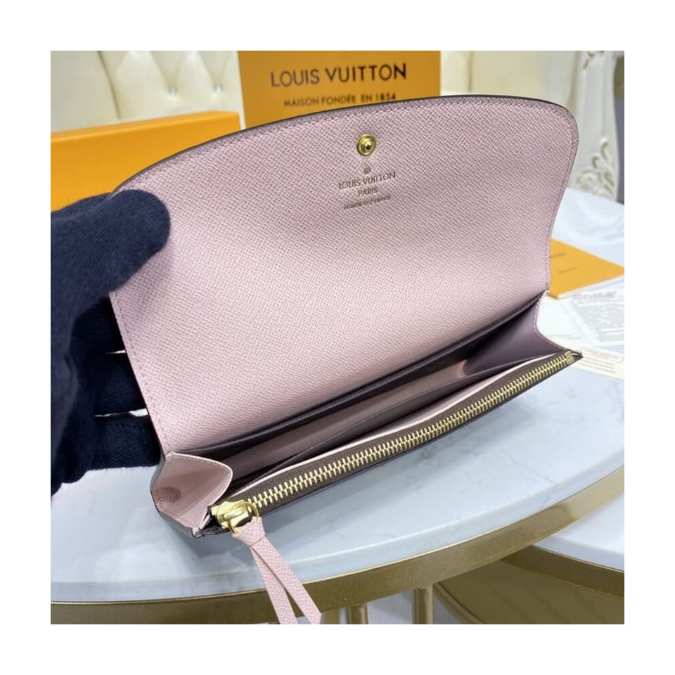 Louis Vuitton Monogram Canvas Emilie Wallet Pink view 9