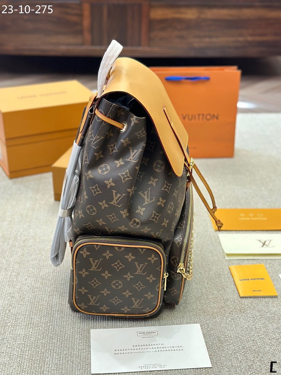 Louis Vuitton Backpack Monogram Brown 45Cm view 5