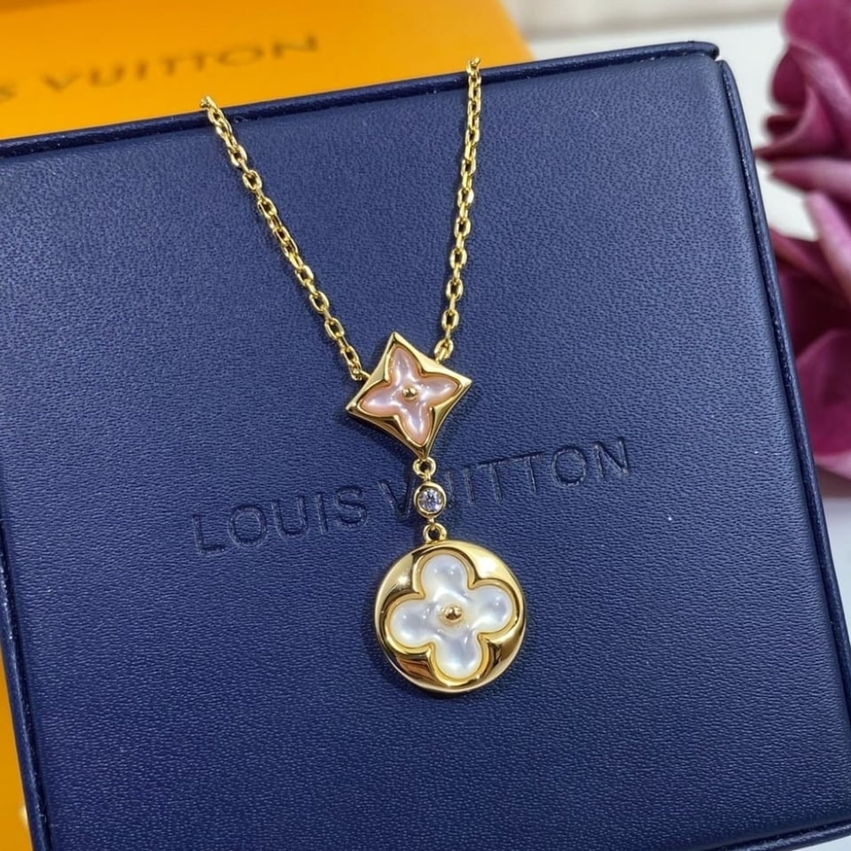 Louis Vuitton Colour Blossom Necklace Gold Q94355 view 3