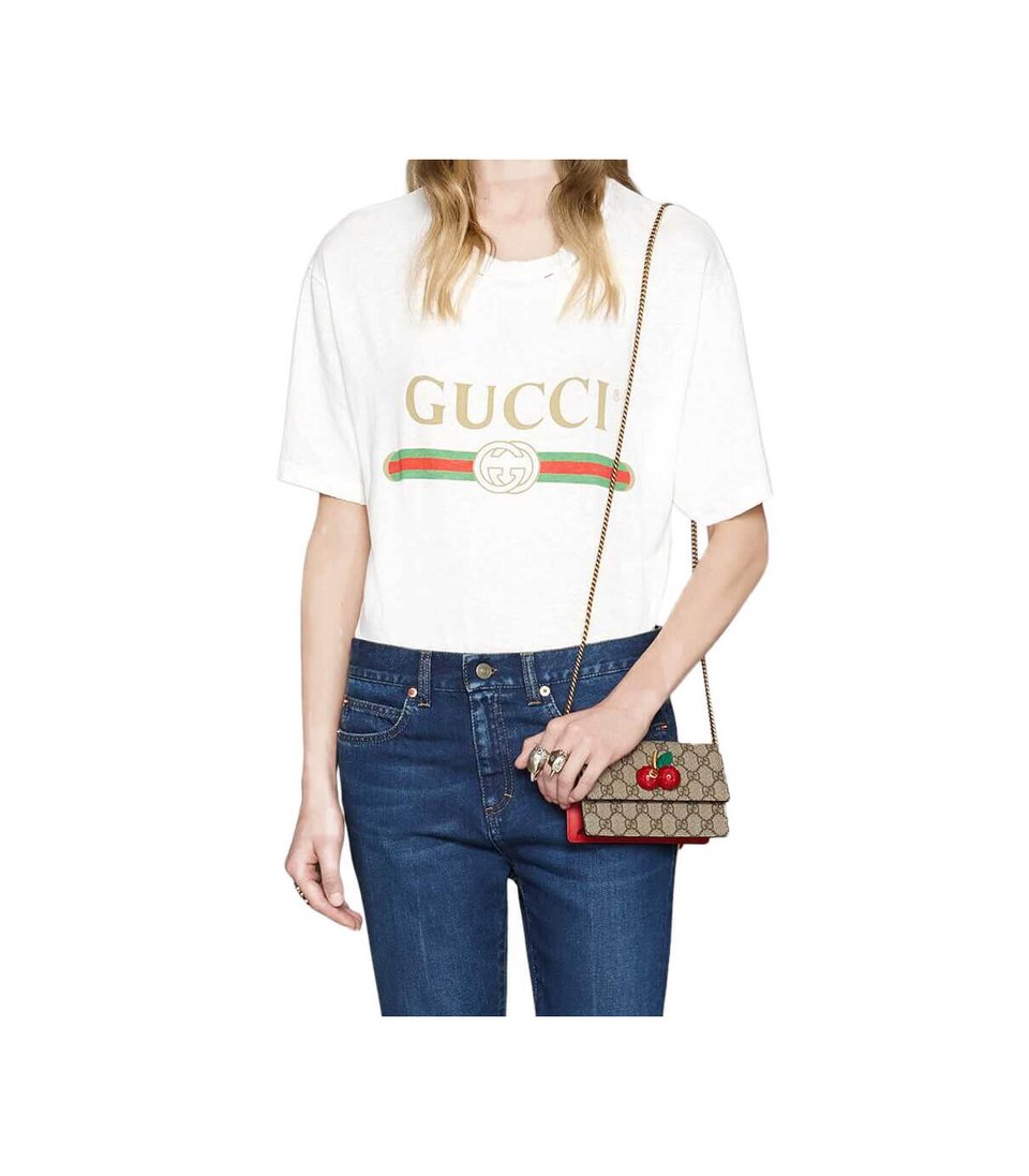 Gucci GG Supreme Mini Bag With Cherries view 3