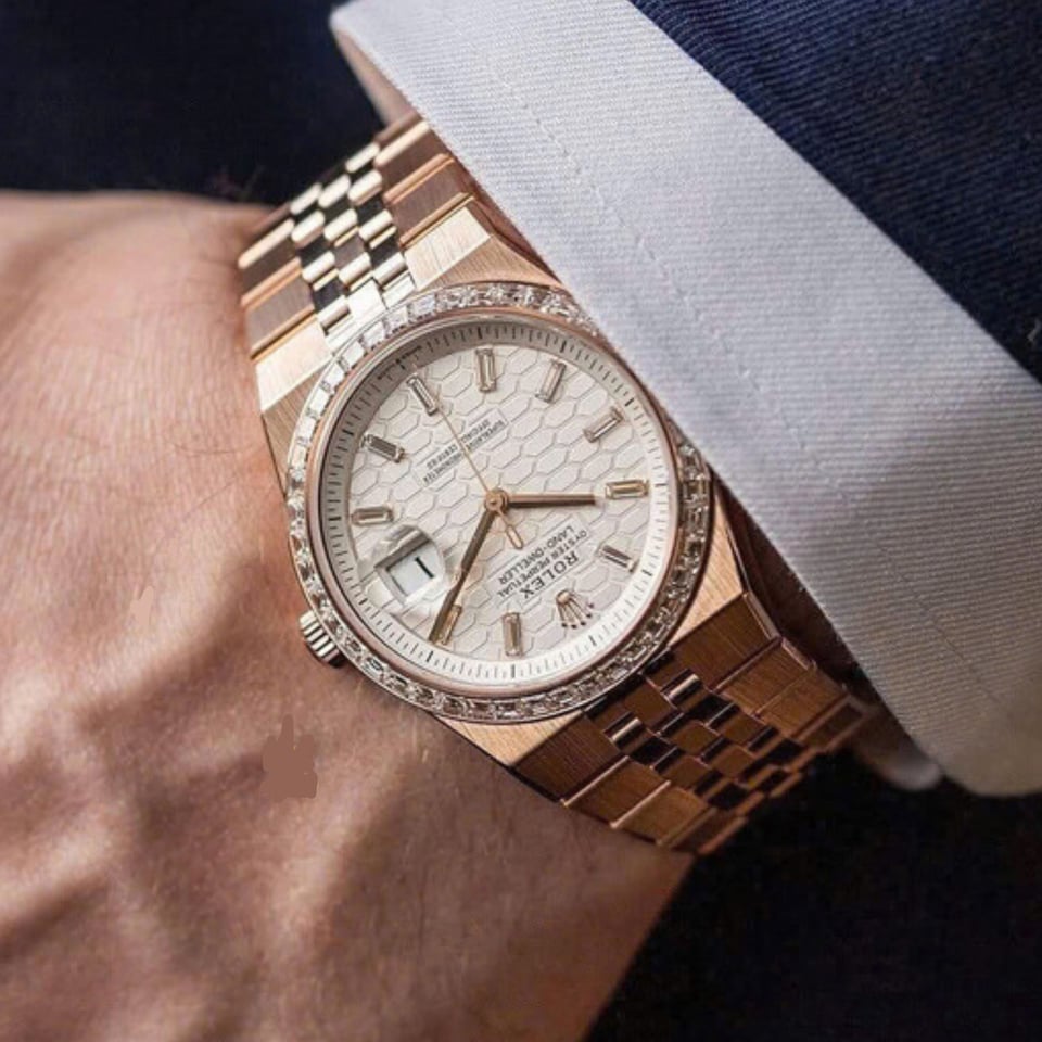 [Superclone] Rolex Land-Dweller 36mm White Dial Diamond Bezel Jubilee 127285TBR view 7