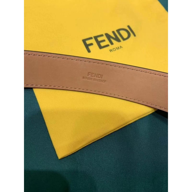 Fendi Baguette 30mm FF Buckle Belt 8C05311 Light Brown view 7