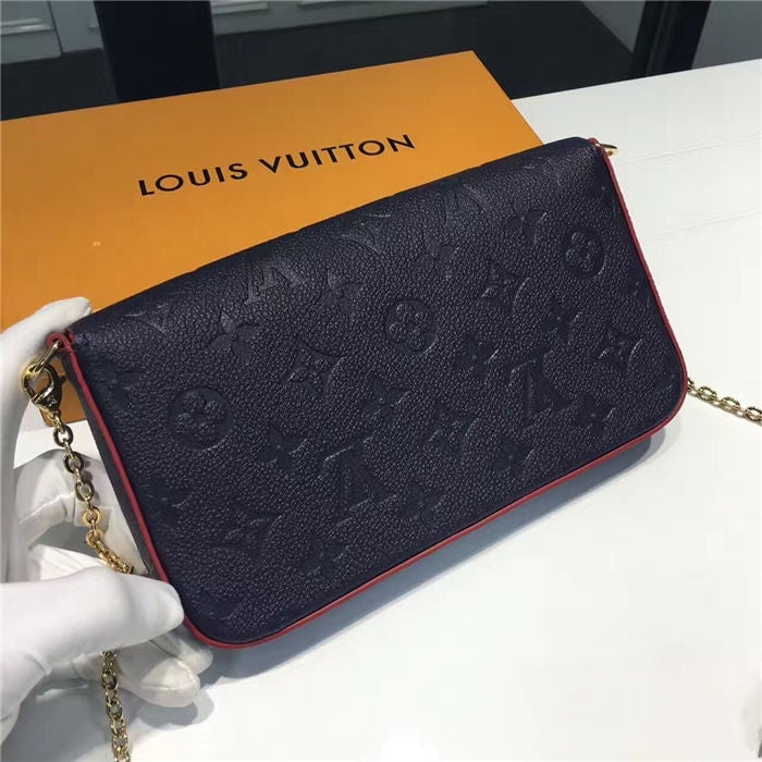 Louis Vuitton F Licie Pochette Navy Blue 21cm/8.3in view 3