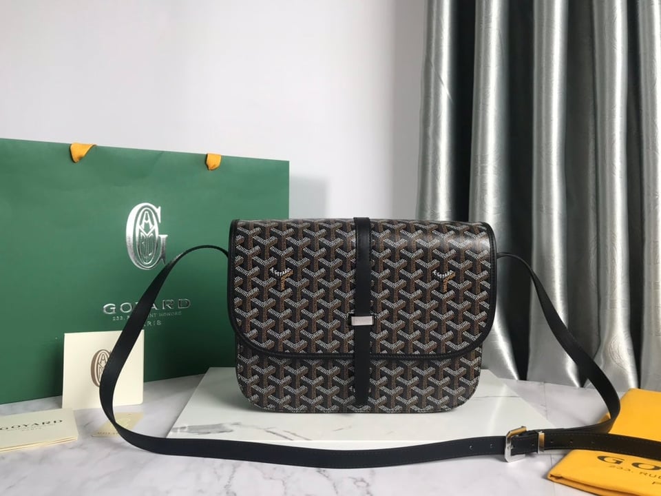 Goyard Belvedere Mm Bag 28Cm Black Canvas view 3