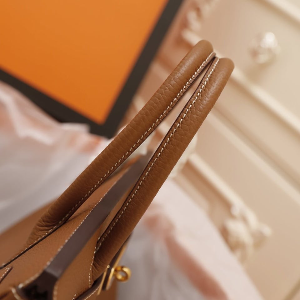 Hermes Birkin Bag 35 Brown Togo Gold Hardware view 10