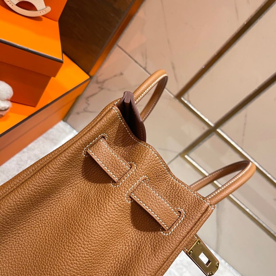 Hermes Birkin 30Cm Gold Togo Leather Gold Hardware view 8
