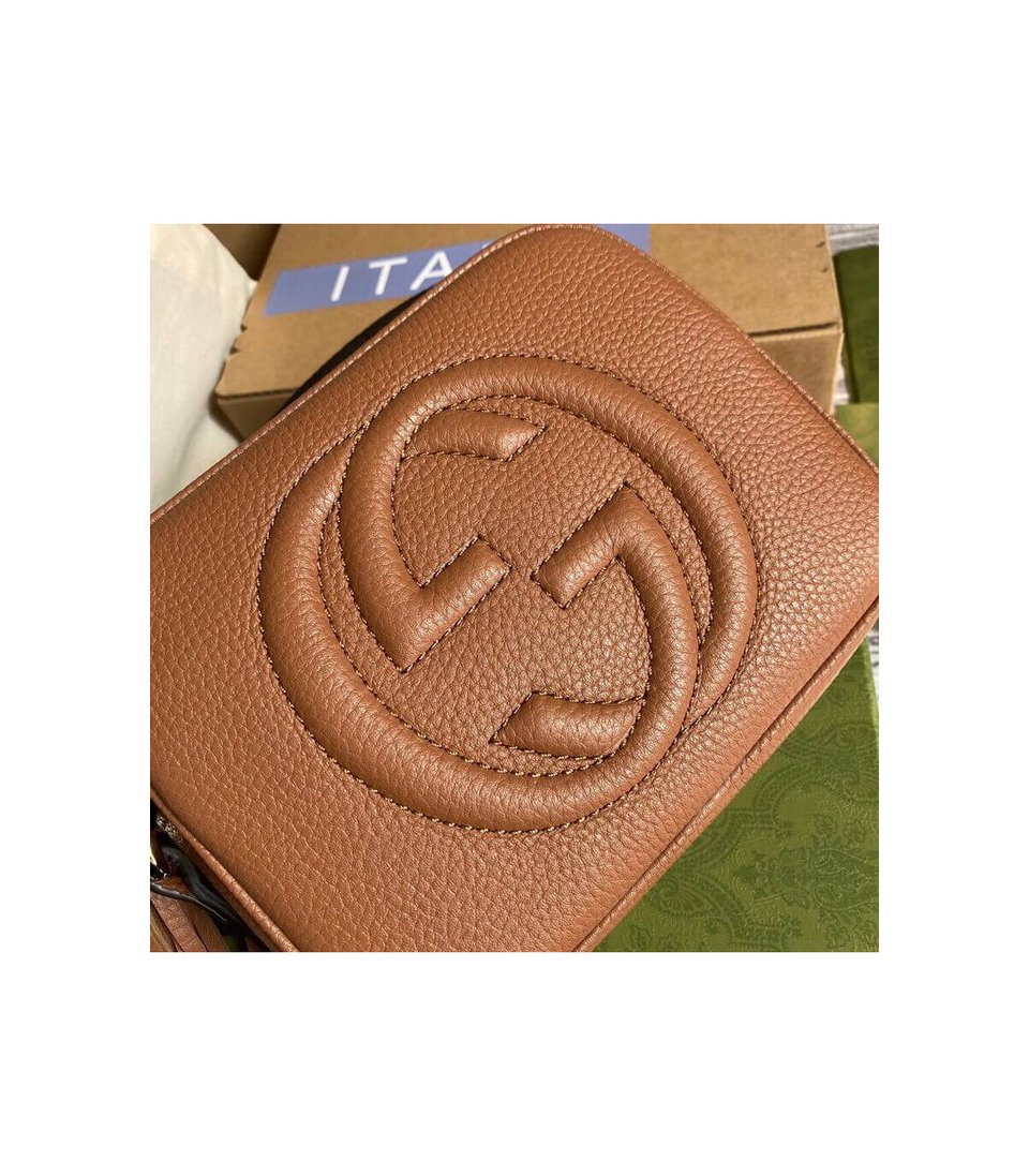 Gucci Soho Small Leather Disco Bag Brown view 10