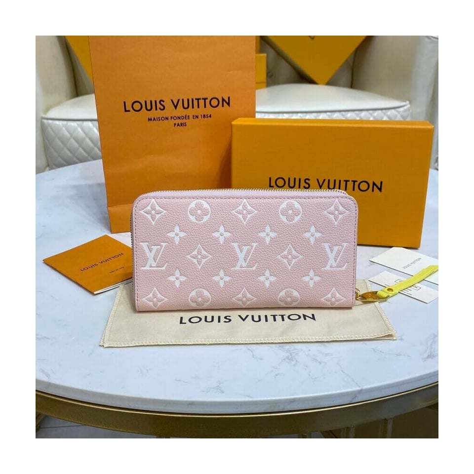Louis Vuitton Monogram Empreinte Leather Zippy Wallet Pink view 5