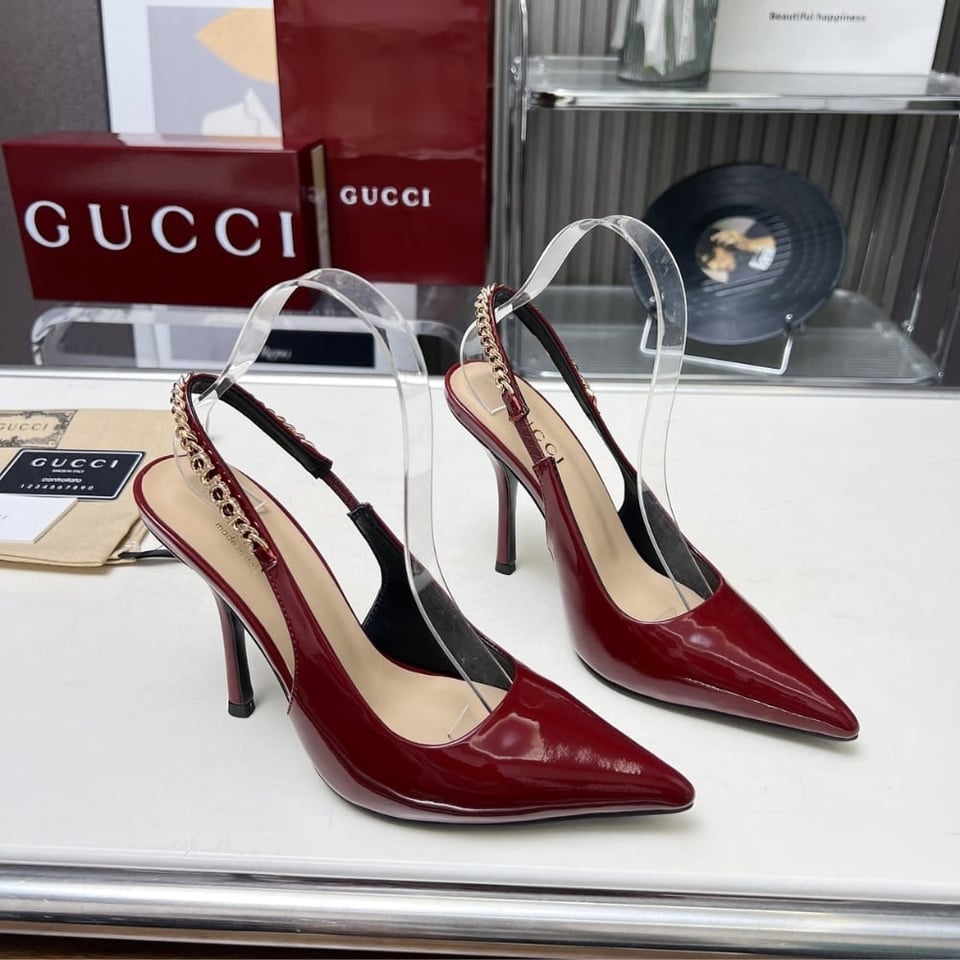 Gucci Signoria Slingback Pump In Rosso Ancora Red 783821 Bnc80 6207 view 5