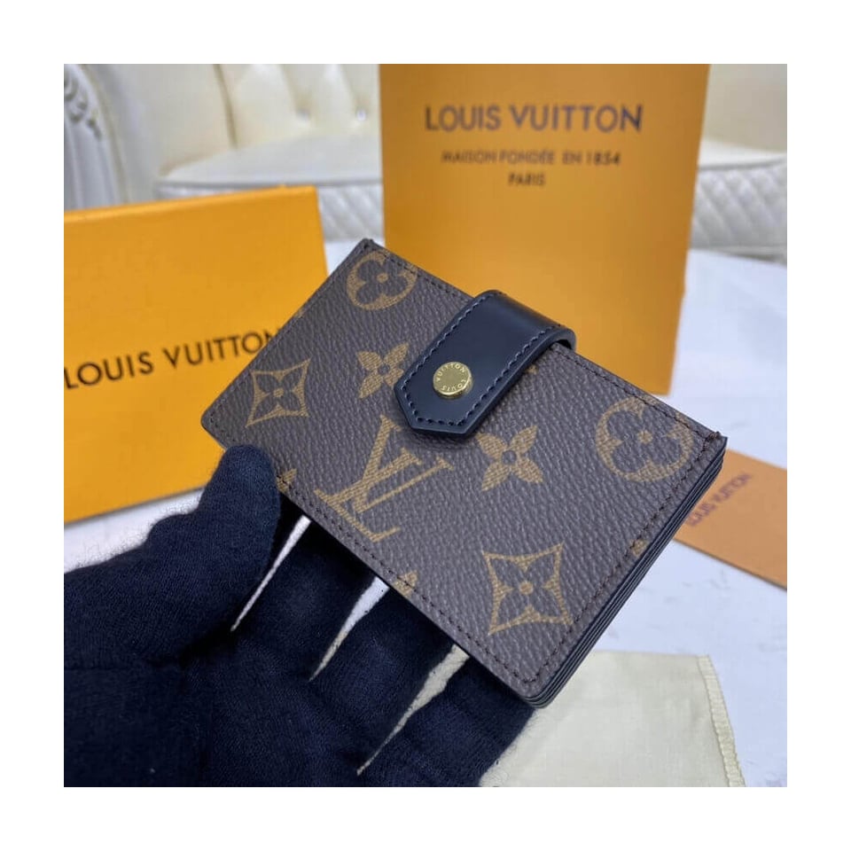 Louis Vuitton Monogram Canvas Card Holder Black view 3