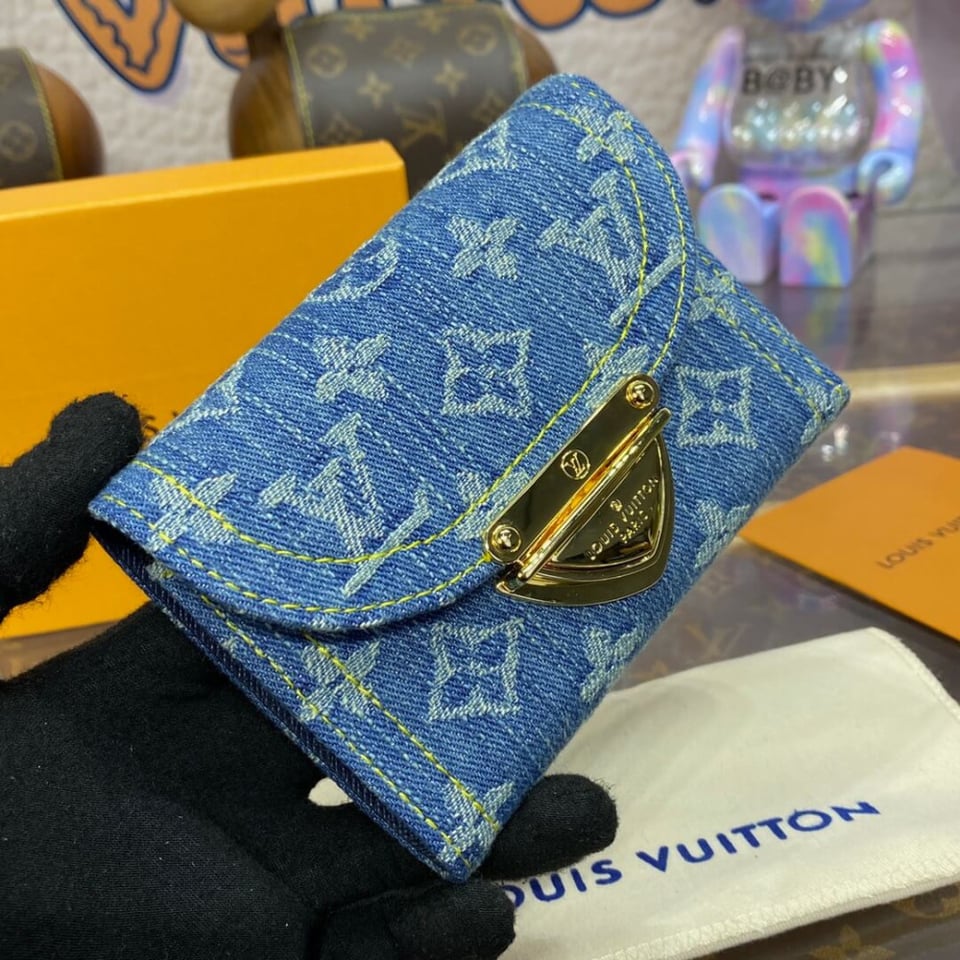 Louis Vuitton Monogram Denim Victorine Wallet view 5