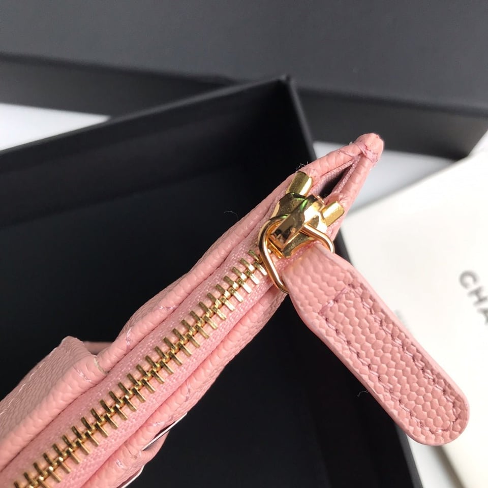 Chanel Mobile Purse 19.5 Peach Grained Calfskin Gold Icon view 5