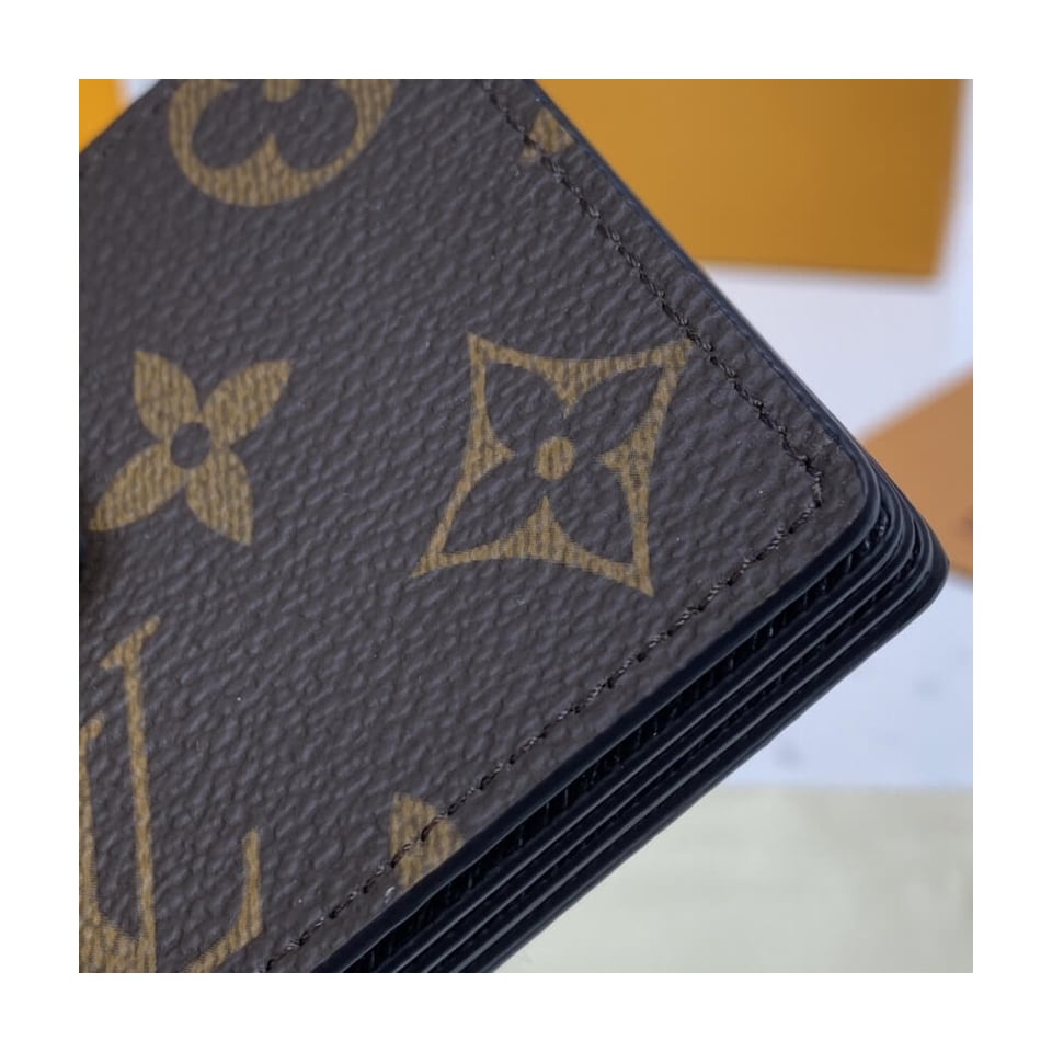 Louis Vuitton Monogram Canvas Card Holder Black view 6