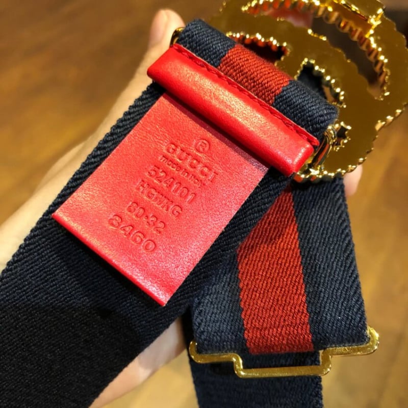 Gucci Web Elastic Belt With Torchon Double G Buckle 524101 view 5